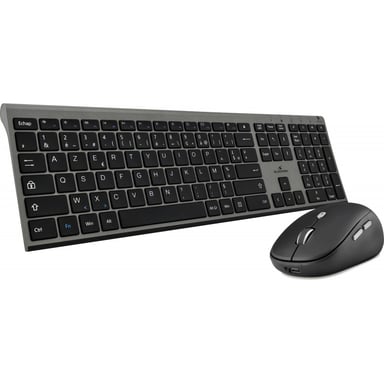 Teclado + ratón - BLUESTORK - inalámbrico - Grapheme - Negro - PACK-WL-PC-BK/FR