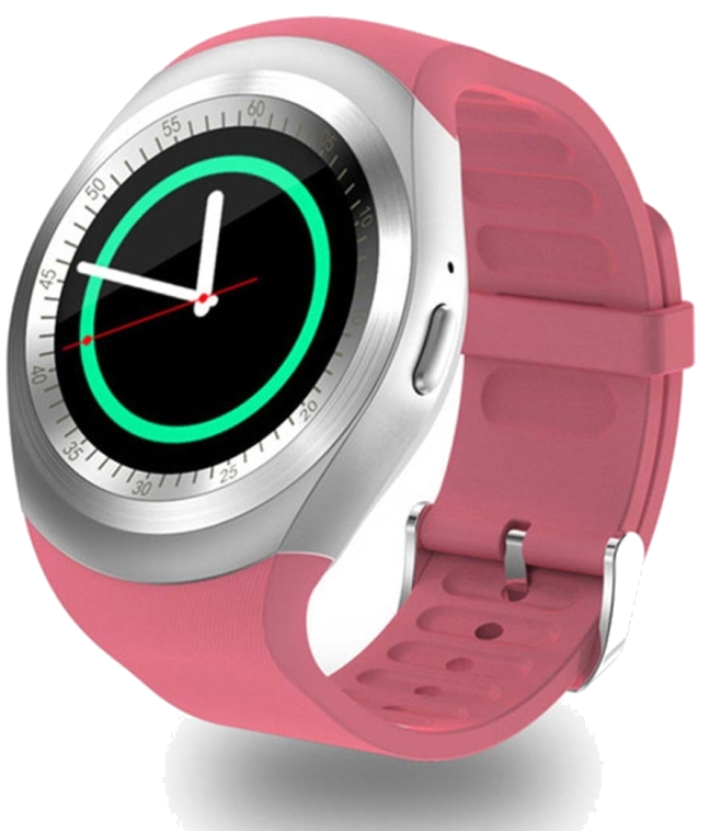 Montre Connectée Android iOs Bracelet Sport Nano Sim Podomètre Sommeil Rose YONIS