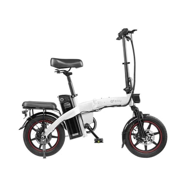 DYU A5 14'' Bicicletta elettrica pieghevole 25km/h - Motore 350W Batteria 48V7.5Ah Freni a disco - Bianco