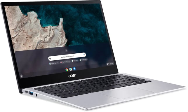 Acer Chromebook CP513-1H-S53J Qualcomm Snapdragon 7c Ibrido [2 in 1] 33,8 cm [13.3] Touch screen Full HD 4 GB LPDDR4x-SDRAM 64 GB eMMC Wi-Fi 5 [802.11ac] ChromeOS Argento (CHROMEB SPIN513 13.3IN - SNAP7180C 4/64GB SILVER) - Versione Tedesca