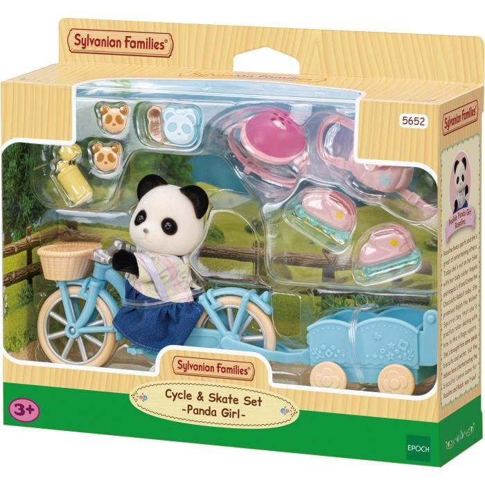 Sylvanian Family 5652 : La fille panda son vélo et sa remorque Epoch d'enfance - vue 3