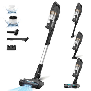 LEVOIT Aspirateur sans fil LVAC-200 avec une brosse anti-emmêlement, moteur de 180W et tête flexible à 180°.