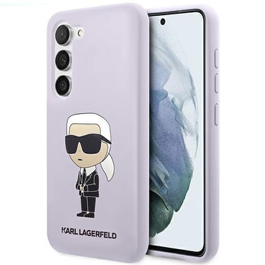 Custodia Karl Lagerfeld Ikonik in silicone per Samsung Galaxy S23+, viola