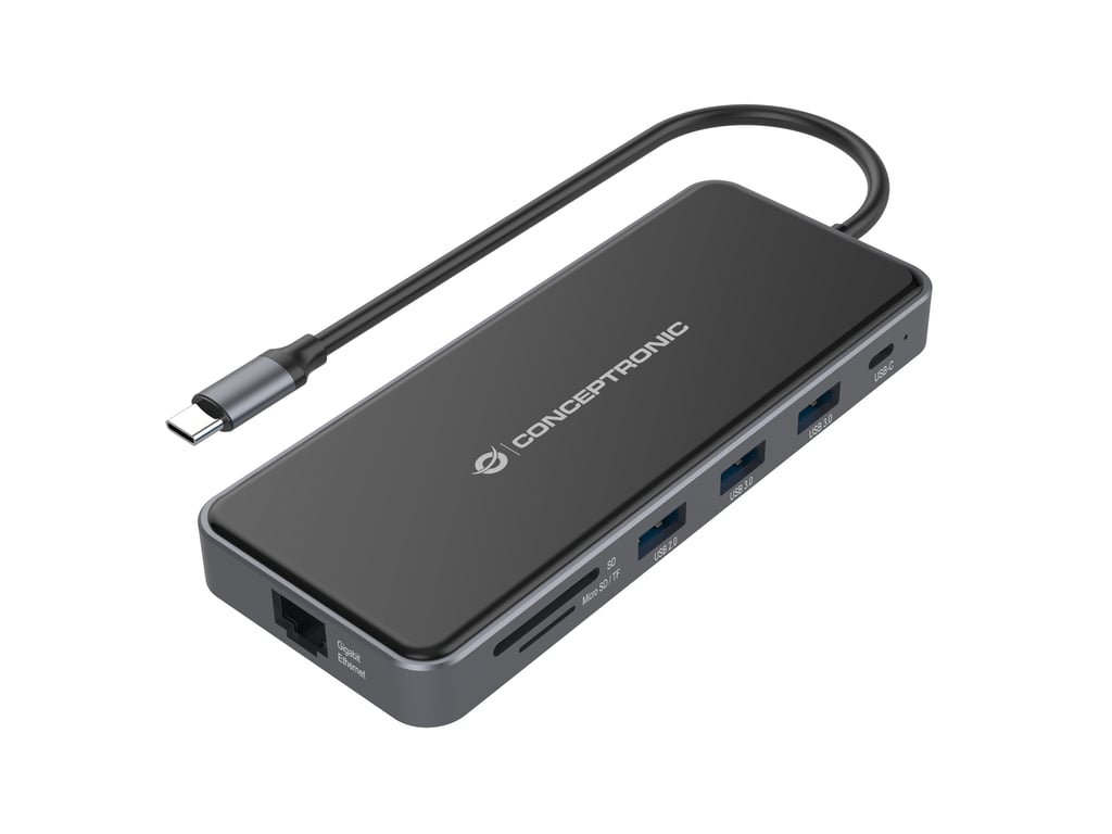 Conceptronic DONN15G station d'accueil Avec fil USB 3.2 Gen 1 3.1 Gen 1 Type C Neuf