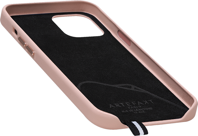 Coque iPhone 12 Pro Max Elysée en Cuir Rose Artefakt