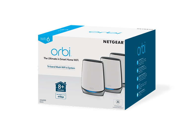 Netgear Orbi WiFi 6 AX6000 routeur + satellite RBK852 100EUS - vue 6