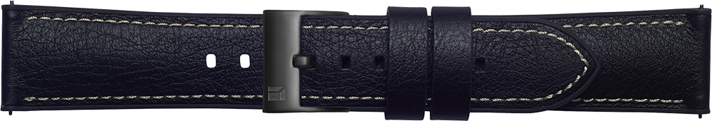 Bracelet en cuir noir Urban Traveller 20mm pour Galaxy Watch