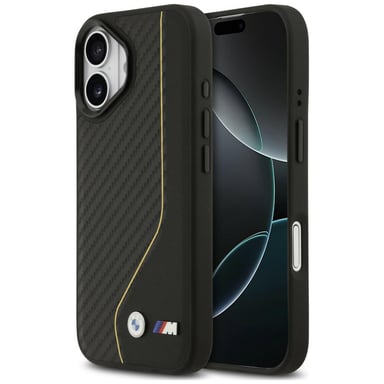 Custodia BMW M Carbon Line & Logo MagSafe per iPhone 17, gialla