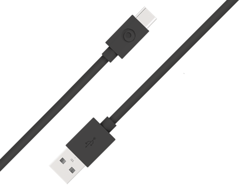 Câble USB A/USB C 1,2m Noir - 100% Plastique recyclé Bigben
