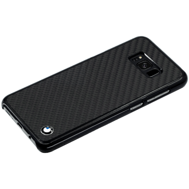 Custodia BMW Genuine Carbon per Samsung Galaxy S8+, nero