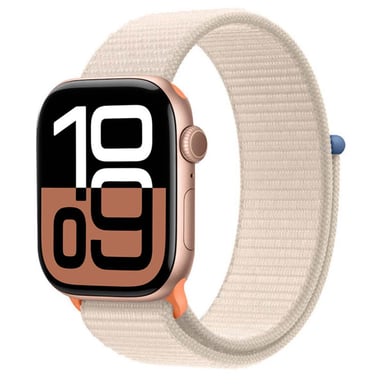 Crong Pulsera deportiva para Apple Watch 38 / 42mm en Nylon Ajustable Ultra Seguro Plateado