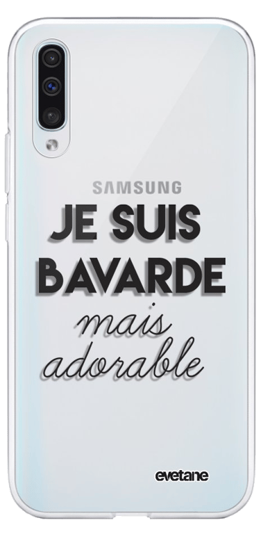 Evetane Coque Samsung Galaxy A50 silicone transparente Motif Bavarde Mais Adorable ultra resistant