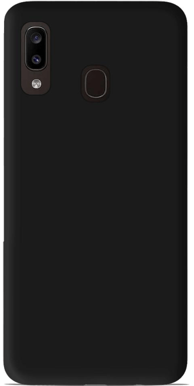 Coque silicone unie compatible Mat Noir Samsung Galaxy A20 Galaxy A30
