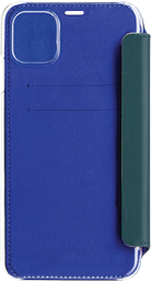 Custodia per iPhone 11 Pro Max pelle retro trasparente e portacarte