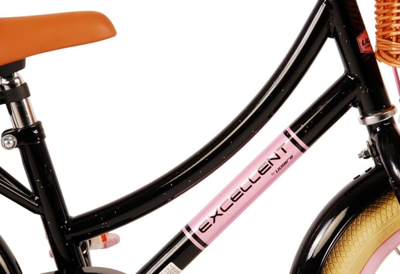 Volare Excellent Vélo de ville Noir, Rose 14 ''