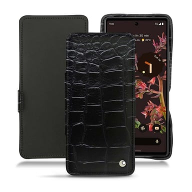 Housse cuir Google Pixel 6 -  - Noir - Cuir Abaca