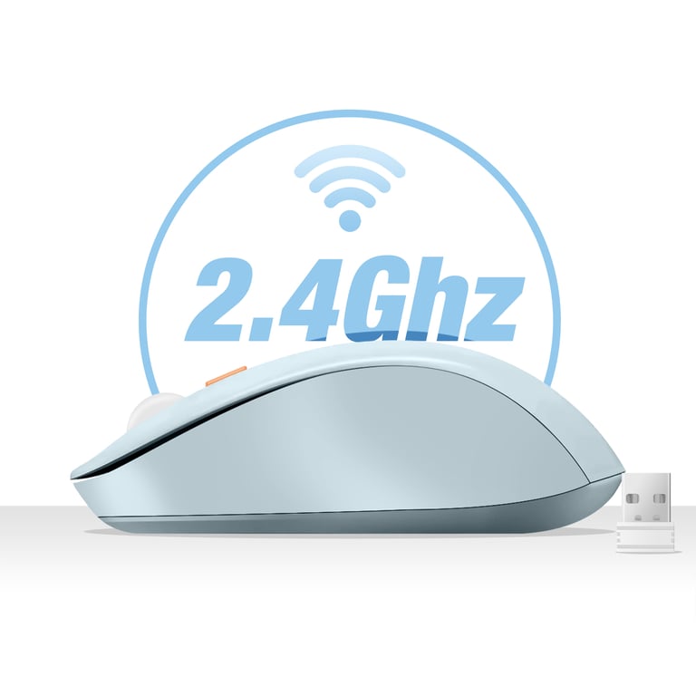 Souris Sans Fil LinQ W878 – Bluetooth & WiFi 2.4Ghz, 1600 DPI, Recharge USB Type-C - vue 9