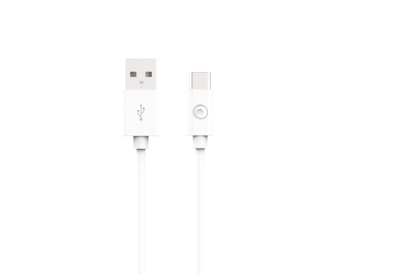 Cable USB A/USB C 1,2 m 3A Blanco Bigben