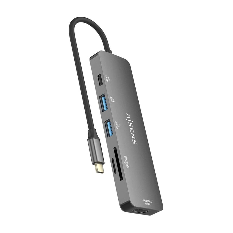 AISENS ASUC 6P016 GR station d'accueil Avec fil USB 3.2 Gen 1 3.1 Gen 1 Type C Neuf - vue 3