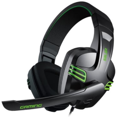 Casque Gamers avec Micro pour Mac et PC Smartphone Son Universel Reglage Jack Jeux Video (VERT)