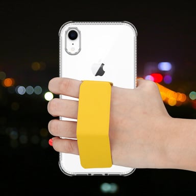 Coque pour Apple iPhone XR en JAUNE Housse de protection Étui en silicone TPU flexible avec support et fonction stand