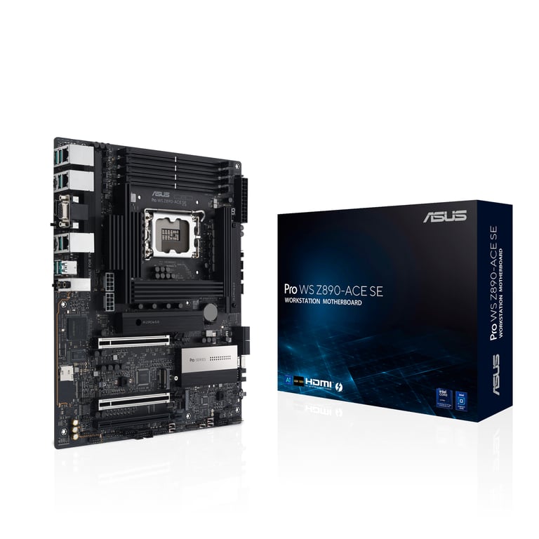 ASUS PRO WS Z890 ACE SE LGA1851 ATX MB DDR5 Thunderbolt 4 Type C ports 4xM.2 Neuf