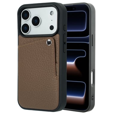 Selencia Coque Riva avec porte-cartes pour Apple iPhone 17 Pro - Mocha Brown
