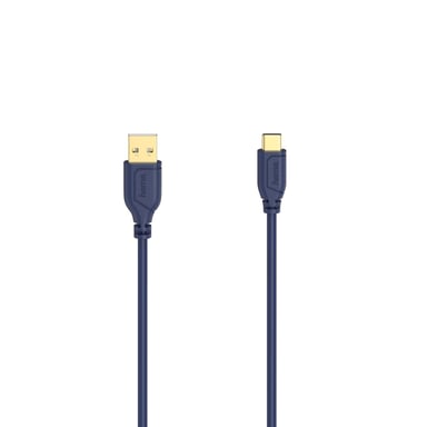 Câble USB-C Flexi-Slim, USB 2.0, 480 Mbit/s, Blue Depths, 0,75 m