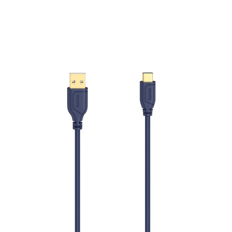 Cavo USB-C Flexi-Slim, USB 2.0, 480 Mbit/s, profondità blu, 0,75 m - Hama