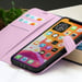 Zanaé Funda tipo cartera para iPhone XR con función de soporte y lengüeta magnética Rosa