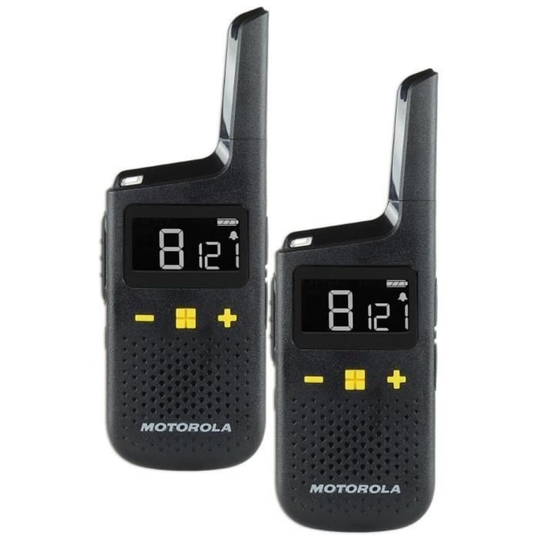 Talkies-walkies MOTOROLA XT185 PMR 446 MHz double paire, 16 canaux, 121 codes, VOX, écran rétroéclairé, IP54, jusqu'à 24 h, noir - Neuf