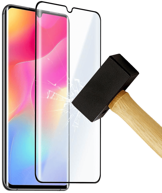 Film verre trempé 4D Noir compatible Xiaomi Mi Note 10 Lite