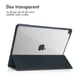 imoshion Coque tablette rigide Trifold pour Apple iPad 9 (2021) 10.2 pouces / iPad 8 (2020) 10.2 pouces / iPad 7 (2019) 10.2 pouces - Bleu foncé