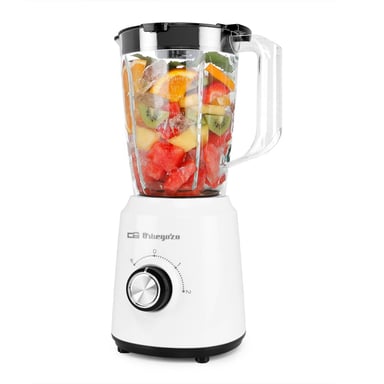 Mixeur Multifonction Orbegozo BV 5035 - Puissant 500W - Verre 1,5L - Lame Inox - 2 Vitesses + Pulse