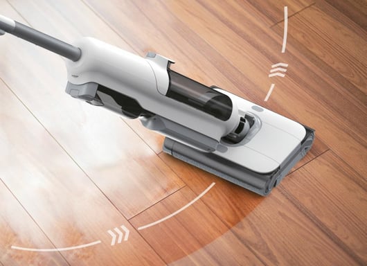 Hoover HW500 011 Aspiradora vertical Batería Seca y húmeda Sin bolsa 0,6 L 150 W Gris, Blanco 4 Ah