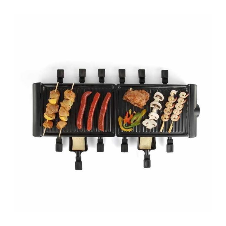 Appareil à raclette LIVOO DOC185 12 personnes 1800W surface 75 x 24 cm Noir - Neuf