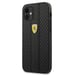 Étui Ferrari pour iPhone 12 mini 5.4'' Noir On Track PU Carbon