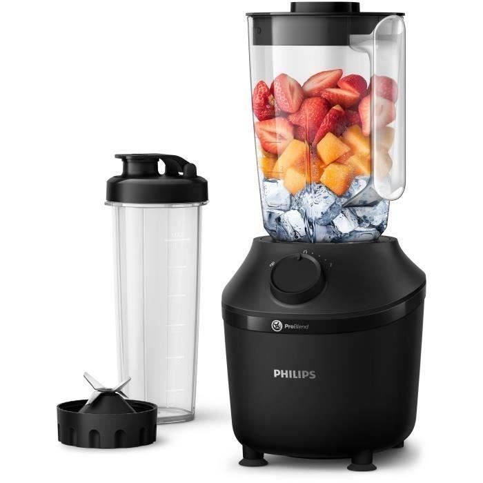 PHILIPS Blender Daily HR2041/41, 450W, 4 lames ProBlend 4, Bol plastique de 1,9L, Gourde, 1 vitesse - Neuf