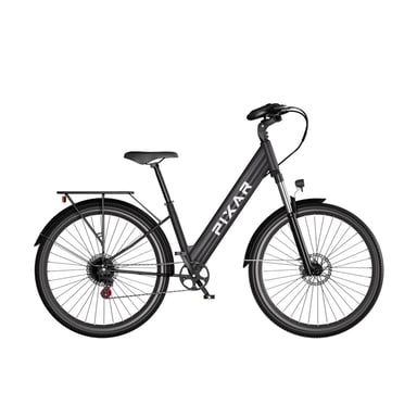 Bicicleta eléctrica urbana PIXAR Cruiser de 27,5'', motor de 250 W, batería de 36 V y 12,8 Ah