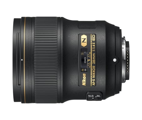 Nikon AF-S NIKKOR 28mm f/1.4E ED SLR Objetivo ancho Negro