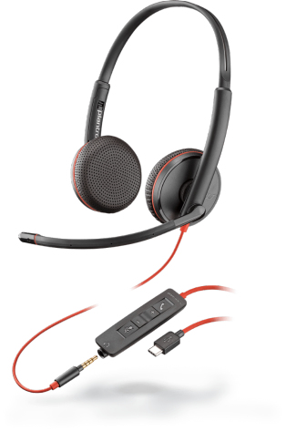 POLY Blackwire 3225 Casque Avec fil Arceau BureauCentre d'appels USB Type C Neuf