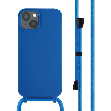 imoshion Coque en silicone avec cordon pour Apple iPhone 14 - Bleu