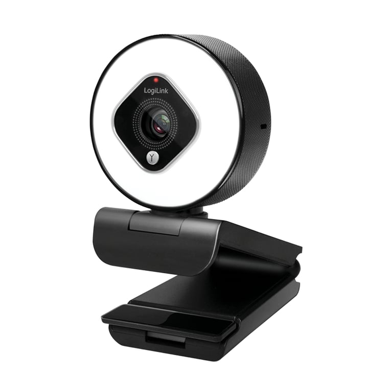Webcam LogiLink UA0384 – 1920 x 1080 Pixels, Double Microphone, Anneau Lumineux