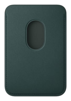 Porte cartes en tissage fin pour iPhone avec MagSafe Vert foncé