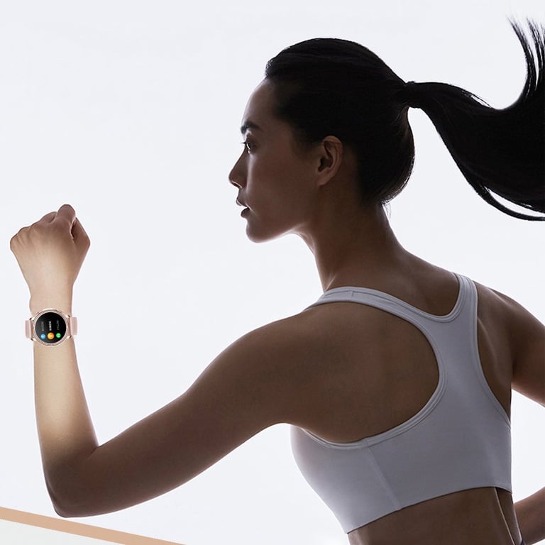 iP67 Reloj de fitness conectado por Bluetooth con medición de la presión arterial - Rosa