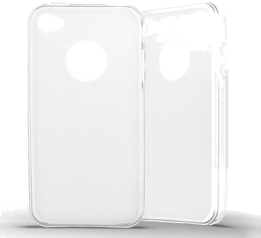 Coque silicone unie compatible Givré Blanc Apple iPhone 4 iPhone 4S