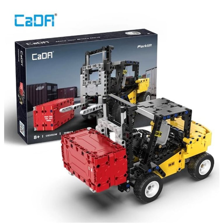 CADA Construction Jeu de construction Chariot élévateur 388 pièces Dès - vue 2