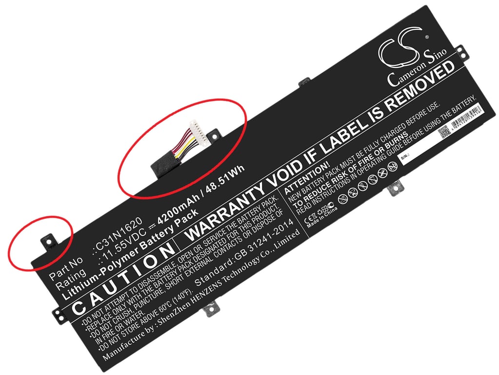 Asus Li Pol 11.55V 4200mAh pour Asus BX43UX34UX43