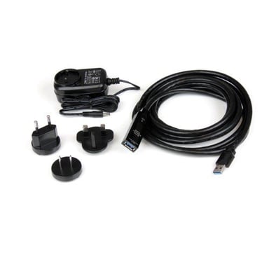StarTech.com Cable Extensor Alargador USB 3.0 SuperSpeed Activo de 3m - USB A Macho a Hembra - Negro