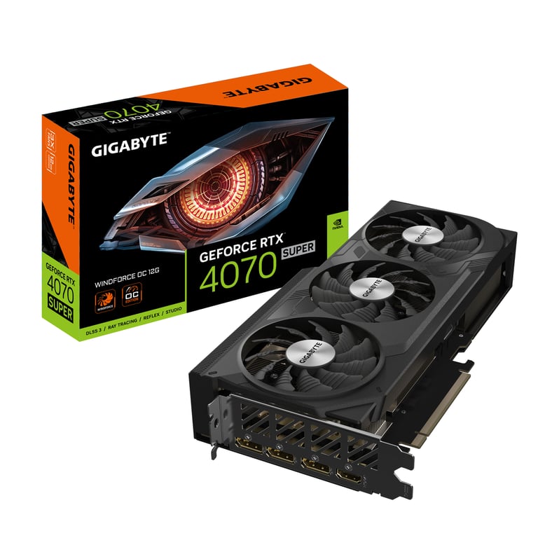 GIGABYTE GeForce RTX 4070 SUPER WINDFORCE OC 12G NVIDIA 12 Go GDDR6X - Neuf